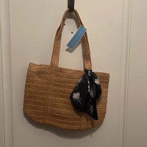 Brand new with tags straw bag